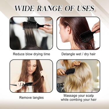 Щітка для кучерявого волосся: формування та визначення кучерів. Чорний колір