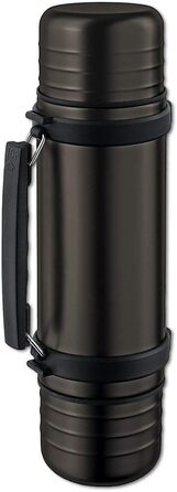 Isosteel Duo Vacuum Insulated Stainless Steel Water Bottle - 1.0L, Titan Gray, Quickstop Lid & 2 Cups