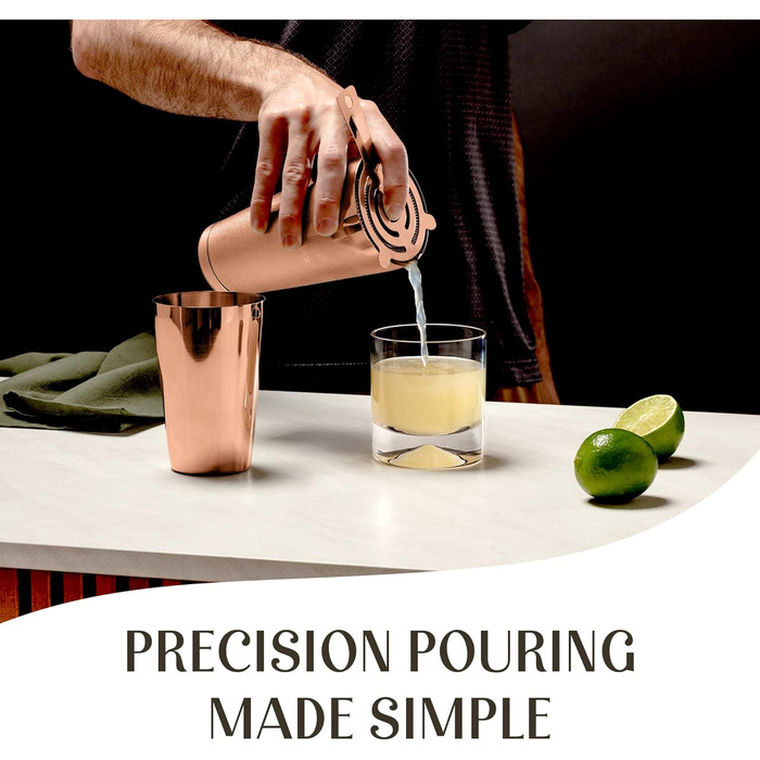 Набір для приготування коктейлів Mixology & Craft Cocktail Shaker Set, 11 предметів, для дому, аксесуари для бару, мідь
