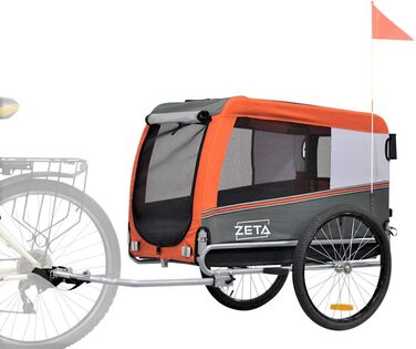 PAPILIOSHOP: Причіп для собак та котів, візок для домашніх тварин (Оранжевий L)