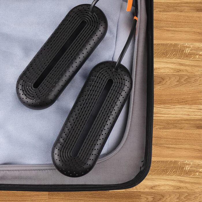 Електричний сушильник для взуття та черевиків з таймером, тихий, видаляє запахи, чорний, з EU-штекером