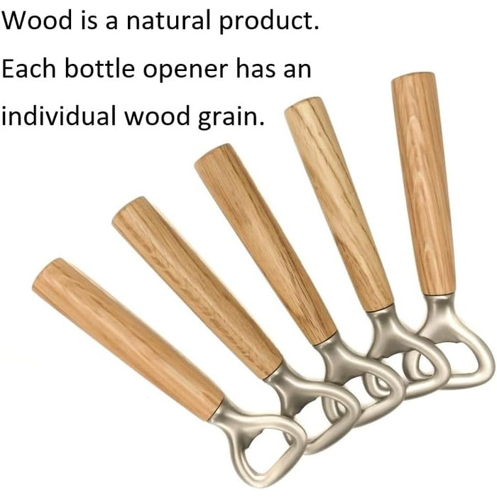 KokosnussEisen® - Premium Bottle Opener/Cap Opener - Wooden Handle Oak Wood - Made in Germany