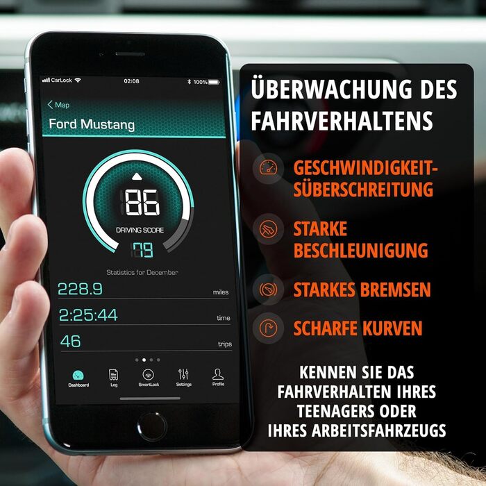 Carlock Basic GPS трекер для авто з сигналізацією, цифровий пристрій для відстеження з додатком, миттєві сповіщення про підозрілу активність