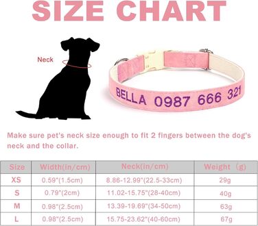 Персоналізоване собаче нашийник з металевою застібкою: напис та номер телефону, регульовані розміри для великих та середніх собак (Collar 06)