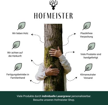 Набір з 2 дощок для нарізання HOFMEISTER з оливкового дерева, кухонні дошки 30x15x1,5 см з унікальною текстурою, міцні дерев'яні дошки для сервірування та сніданку