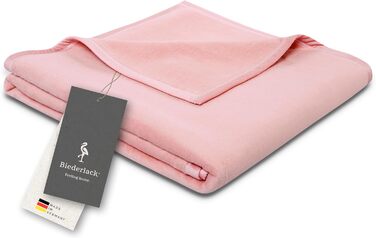 Biederlack Плюшева плед-ковдра Pure Cotton, 100% бавовна, рожева, 150x200 см, екологічна, вироблено в Німеччині