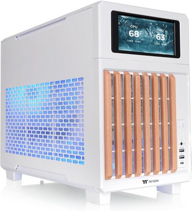 Корпус для ПК Thermaltake TR200 WS Micro-ATX/Mini-ITX, білий, підтримка СРО 360мм, 7 вентиляторів, USB-C