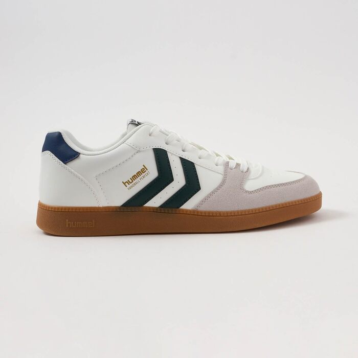 Кросівки Hummel для гандболу з шнурівкою, розмір 38 EU, білий, темно-синій, півонія