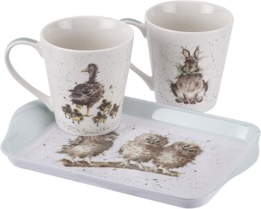 Portmeirion Home & Gifts X0011658739 Wrendale by Royal Worcester s/2 Cups & Saucers Wrendale Designs (Set of 2 (1 Cup & Saucer))
