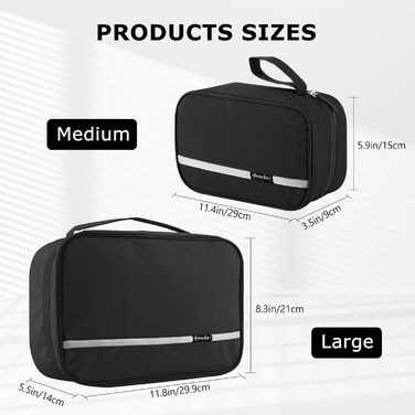 Чоловіча та жіноча дорожня туалетна косметичка, водонепроникна, складна, чорного кольору