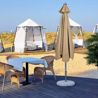 HanOBC 3 m 8 Rippen Terrassenschirm Ersatz Baldachin Outdoor Marktschirm Ersatz Top Sonnenschirm Terrassenschirme Tischschirme für den Außenbereich (nur Baldachin)