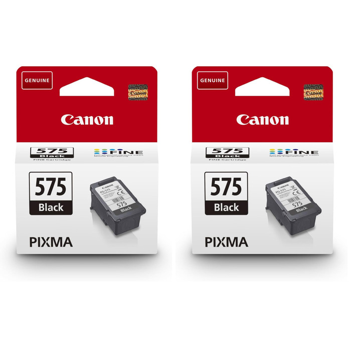Картридж Canon PG-575 чорний оригінальний (6.2 мл, 100 сторінок) — Набір 2 шт.