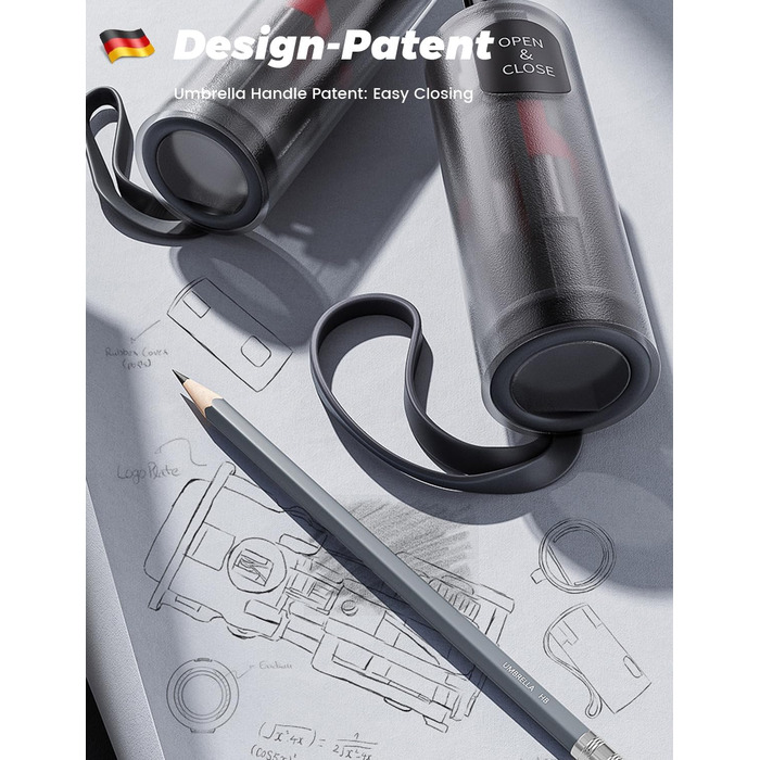 MidingChai Парасолька-зонт Штормостійка, велика, з захистом від УФ, автоматична, портативна, XXL для гольфу, подорожей та відпочинку, чорна (для чоловіків та жінок)