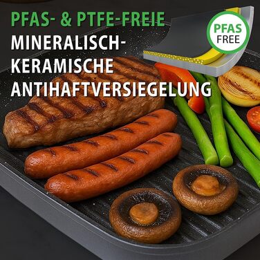 Пан з антипригарним покриттям ELO Belugo 28 см з нержавіючої сталі – сковорода для індукційних плит, чорна, з покриттям ELODUR® Select (без PFAS)