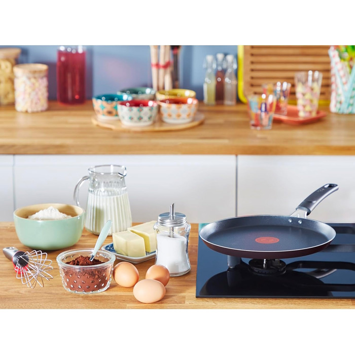 Сковорода для млинців Tefal Easy Cook & Clean 25 см, антипригарна, з індикатором нагріву, виготовлена у Франції