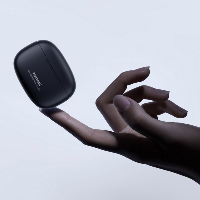Бездротові вакуумні навушники TONSIL T50BT, чорні, Bluetooth