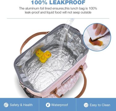 Льодогенератор Lekesky для жінок: ізольована ланч-торба, 11л, рожева