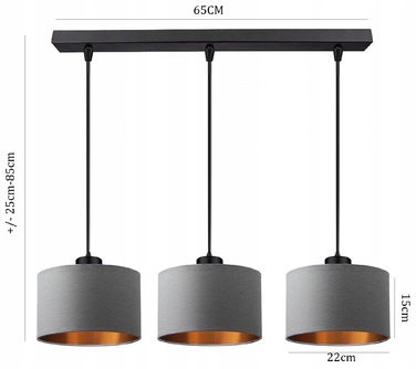 Підвісна люстра Adex WISZĄCE на 3 лампи, цоколь E27