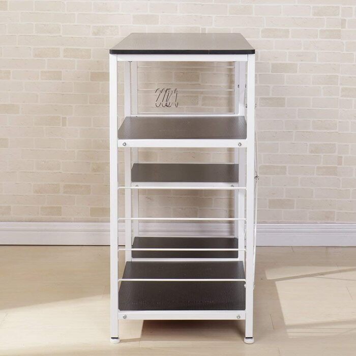 Стійка для мікрохвильової печі та кухонні полиці Soges 3 яруси, чорний (171-BK)