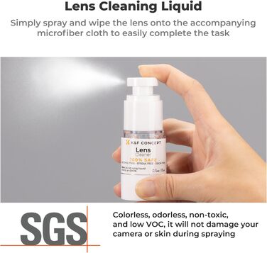 Набір для чищення об'єктивів K&F CONCEPT 15-в-1: Lenspen, тканина мікрофібри, рідина для чищення