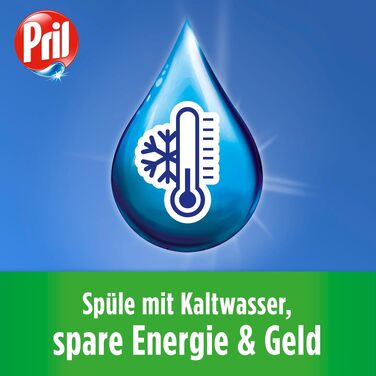 Концентрат для миття посуду PRIL Mix & Clean для дозаправки, засіб для ручного миття з високою жиророзчинною здатністю (9 x 120 мл)