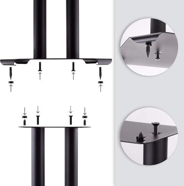 Підставка для колонок Duronic SPS1022/80 – 80 см – з піском – для Hi-Fi/Stereo/Heimkino 5.1