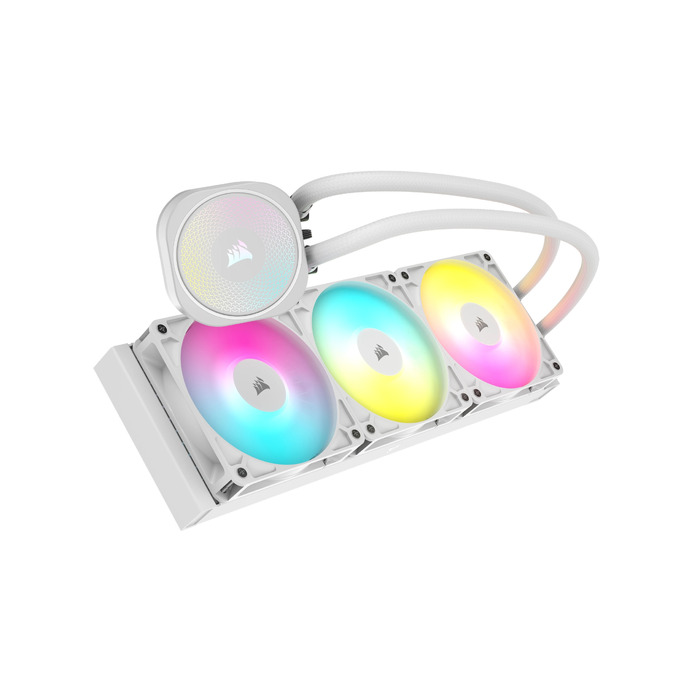 Рідинне охолодження процесора Corsair NAUTILUS 360 RS ARGB 3x120мм Біле