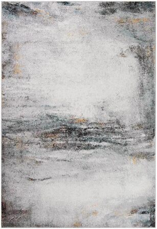 Килим Kurzflor Teppich з коротким ворсом для вітальні, спальні та дитячої кімнати. Сучасний дизайнерський килим TC-Fashion 6114 в сірому кольорі (Multi Achat, 160x220 см)