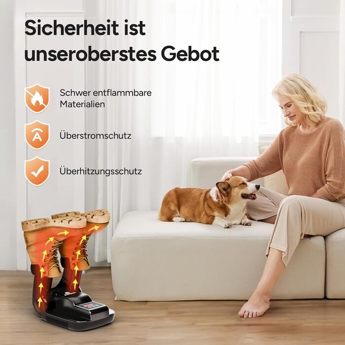 DR.PREPARE Electric Shoe Dryer Foot Warmer Shoe Heater Shoe Warmer Shoes Boot Dryer Glove Dryer Dries with Warm Air Quick Drying for Shoes Hats Ski Boots
