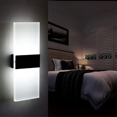 Сучасний настінний LED-бра 12 Вт для інтер'єру, холодне біле світло