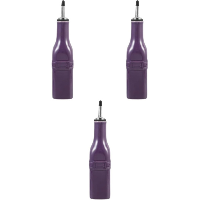 3 Ceramic Oil Can Oil Sprayer for Cooking Pour Spout Olive Oil Bottle Essential Oils for Diffusers for Home Bottles Olive Oil Spray Olive Oil Dispenser Rapeseed Oil Oils Violet
