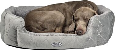 Ліжко для собак та котів Nobby Komfortbett Oval Ceno, 45x40x19 см, чорний/сірий