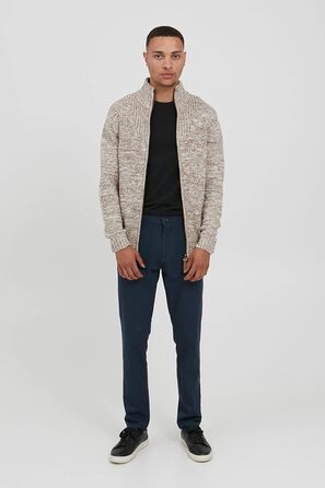 Чоловічий кардиган SDPomeroy з грубого трикотажу з коміром-стійкою та блискавкою, 100% бавовна, Regular fit (XL, Dune (5409))