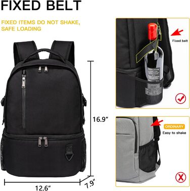 28L Insulated Cooler Backpack - Double Layer Small Thermal Backpack for Camping, Picnic, and Travel