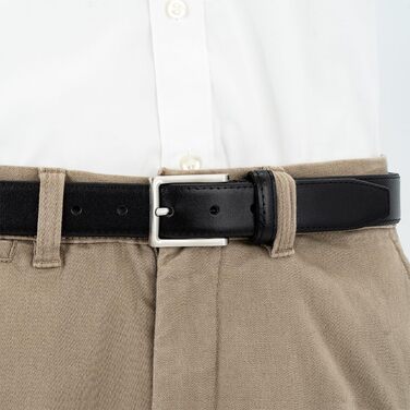 Чоловічий шкіряний ремінь Lindenmann, 30 мм, чорний, довжина 110 см