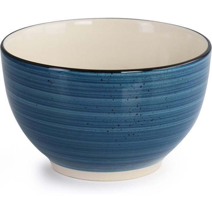 Elama Gia Столовий сервіс з кераміки, круглий, темно-синій, 24 елементи