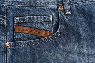 Чоловічі джинси Alessandro Salvarini Comfort Fit прямого крою, середній блакитний, 38W/32L