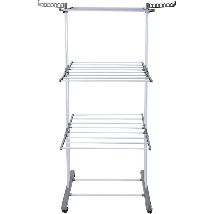 Сушарка для білизни H&F Turmwäscheständer 4-ярусна на колесах з гальмами, 170 см, до 40 кг