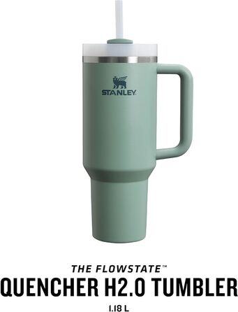 Термокружка Stanley Quencher H2.0 Flowstate 1.2L з трубочкою - 11 годин холоду, 48 годин з льодом, BPA Free, з нержавіючої сталі, Shale