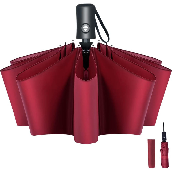 Зонт автоматичний Vicloon, 8 спиць, компактний, водовідштовхувальний, для подорожей та гольфу, темно-зелений