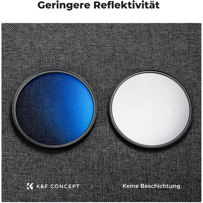 Поляризаційний фільтр K&F Concept 58mm CPL з багатошаровим покриттям для об'єктивів фото- та відеокамер, стрічка для фіксації кришки об'єктива, універсальна кришка об'єктива (Nano-Klear)