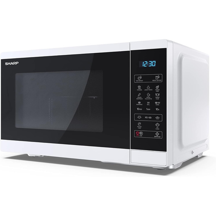 Мікрохвильова піч SHARP YC-MS252AE-B: 900W, 25 літрів, гриль, цифрова панель керування