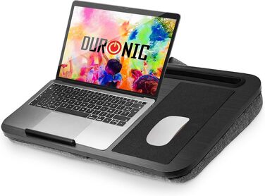 Ергономічний підставка-стіл для ноутбука Duronic DML422 з м'якою подушкою, коричневий