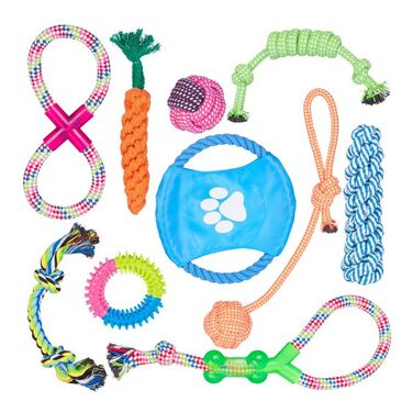 Relaxdays Dog Toy Set, 10-Piece