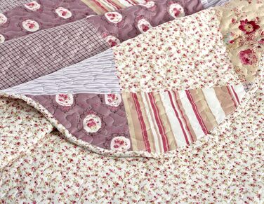 Комплект постільної білизни Brilliant Sunshine Grey Heart Love Patchwork (2 шт.): ковдра та наволочка, двоспальне ліжко, стегане покривало, рожевий, для дому