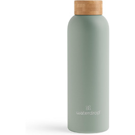 waterdrop® Steel Bottle 600ml Insulated Drinking Bottle, Leak-Proof | Thermos Flask 24h Cold, 12h Hot | Double-Walled Stainless Steel Water Bottle | Shatterproof | Carbonated Drinks Safe