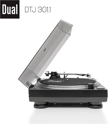 Програвач вінілу Dual DTJ 301.1 USB чорний з прямим приводом, Pitch-Control та USB-підключенням