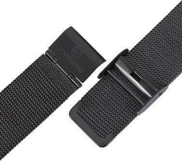 Чоловічий механічний годинник FORSINING з тонким корпусом та сталевим браслетом, Skeleton, чорний колір