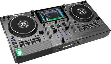 Numark Mixstream Pro Go: Портативний DJ-контролер з акумулятором, мікшер з розділенням STEM, динамік, Wi-Fi, сенсорний екран, сумісний з Serato DJ