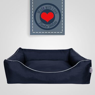 Aunt Hilde Dog Bed Norderney XXXL (120x90x25) Green – Washable, Robust and Cozy Dog Bed & Dog Basket in Various Sizes – Ideal for large dogs e.g. German Shepherd, Ridgeback (L 80 x W 60 x H 20 cm, Blue)